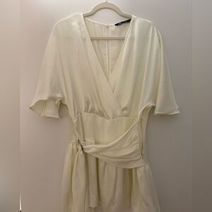 Zara white mini dress (satin)